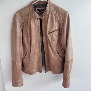 LAMARQUE Tan Leather Jacket